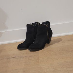 Black suede ankle boots